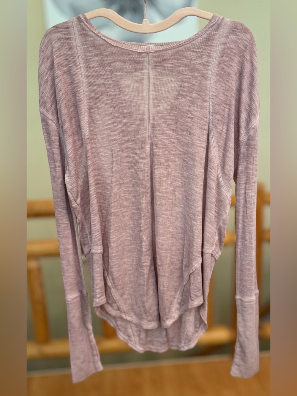 Free People FP Movement Dusty Rose Long Sleeve Lightweight Top